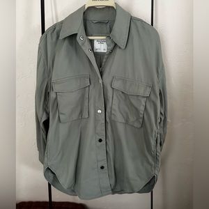 Abercrombie & Fitch Olive Green Shirt Jacket